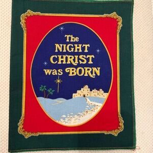 The Night Christ was Born cloth/fabric book.